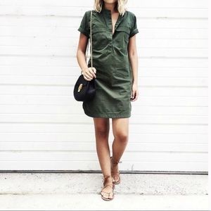 J. Crew military shirt dress